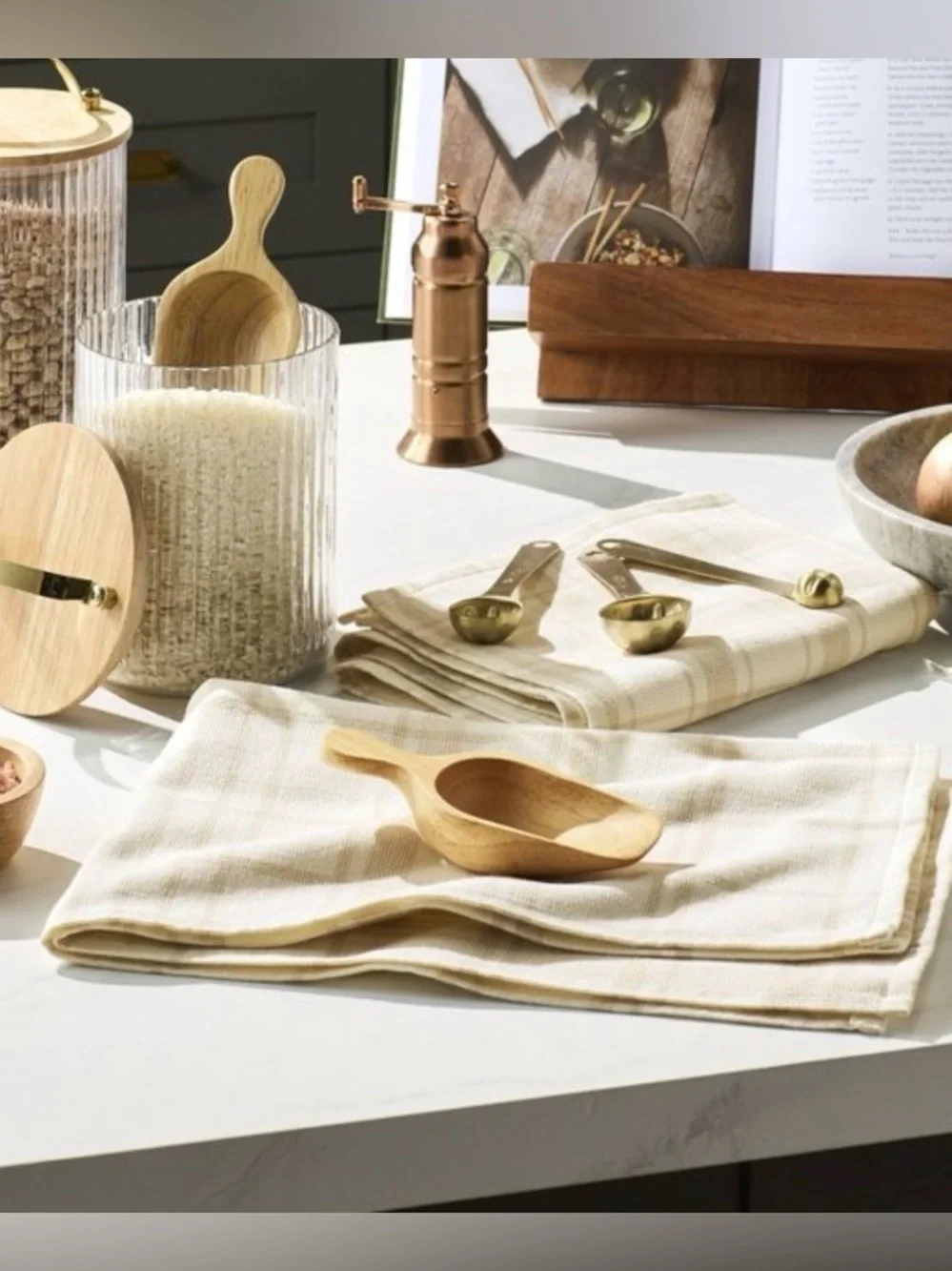 Hearth & Hand Wooden Small Serving Scoops - Natural Light Wood (Set of 2) - NWT - Picture 2 of 8